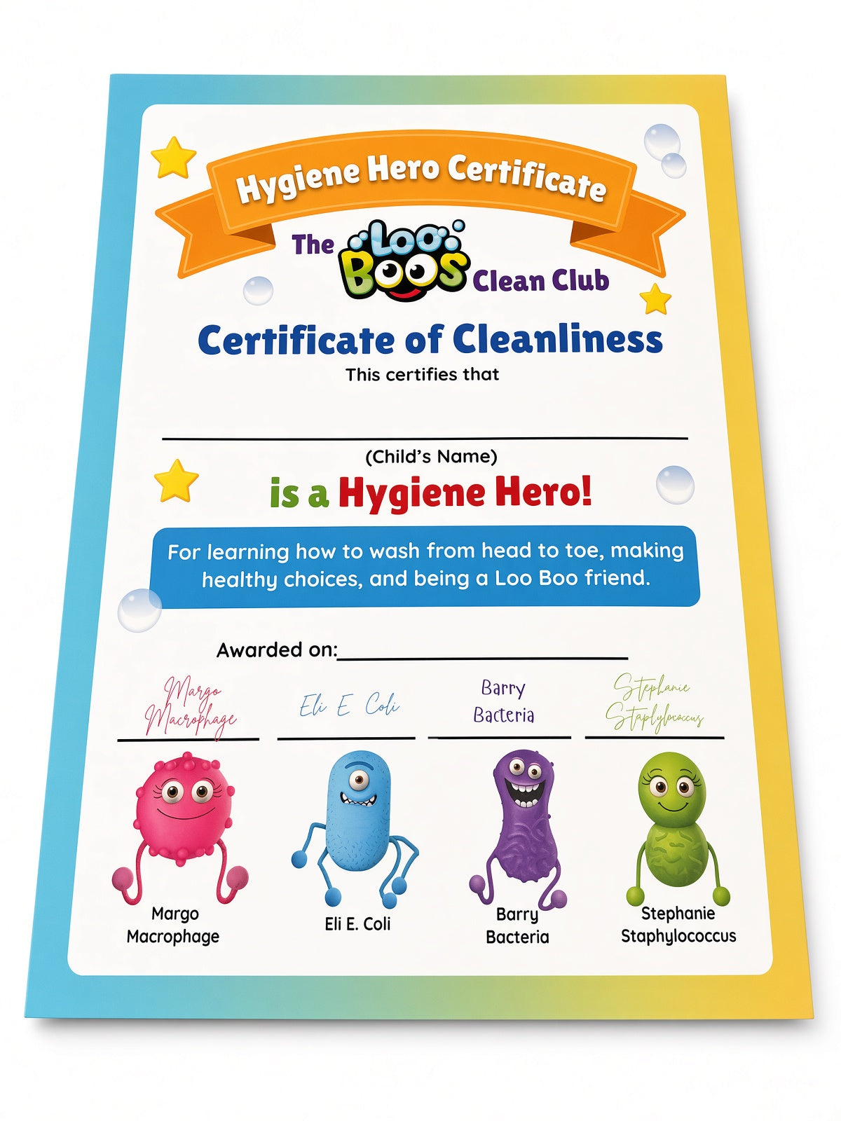 Loo Boos Hygiene Learning Activity Workbook